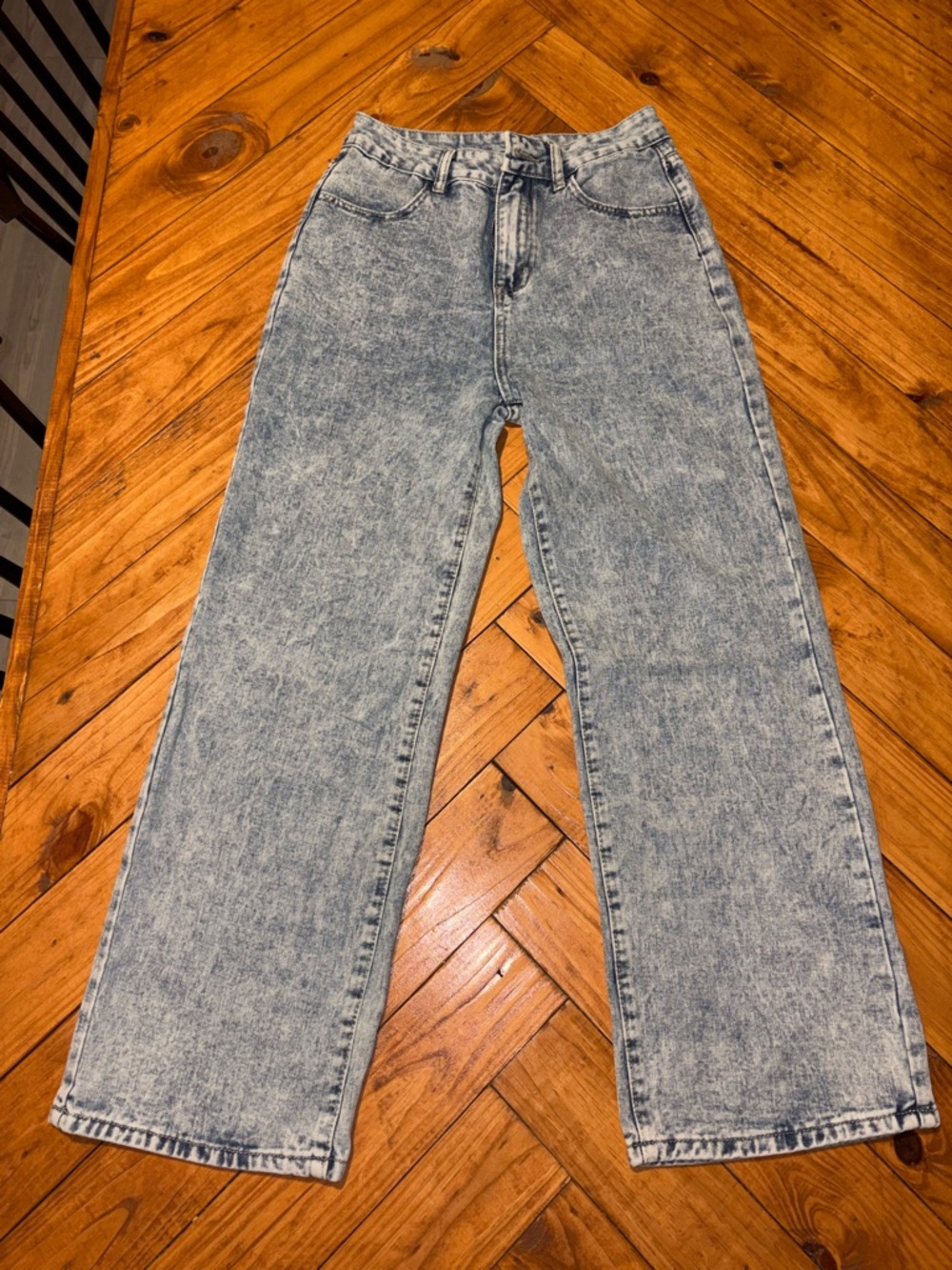 Vintage Style Acid Wash Jeans - Women’s Small - High Waisted Straight Leg